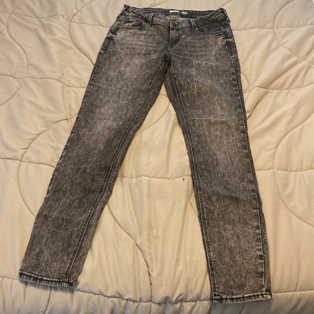 Old navy Rockstar super skinny low rise black acid wash denim